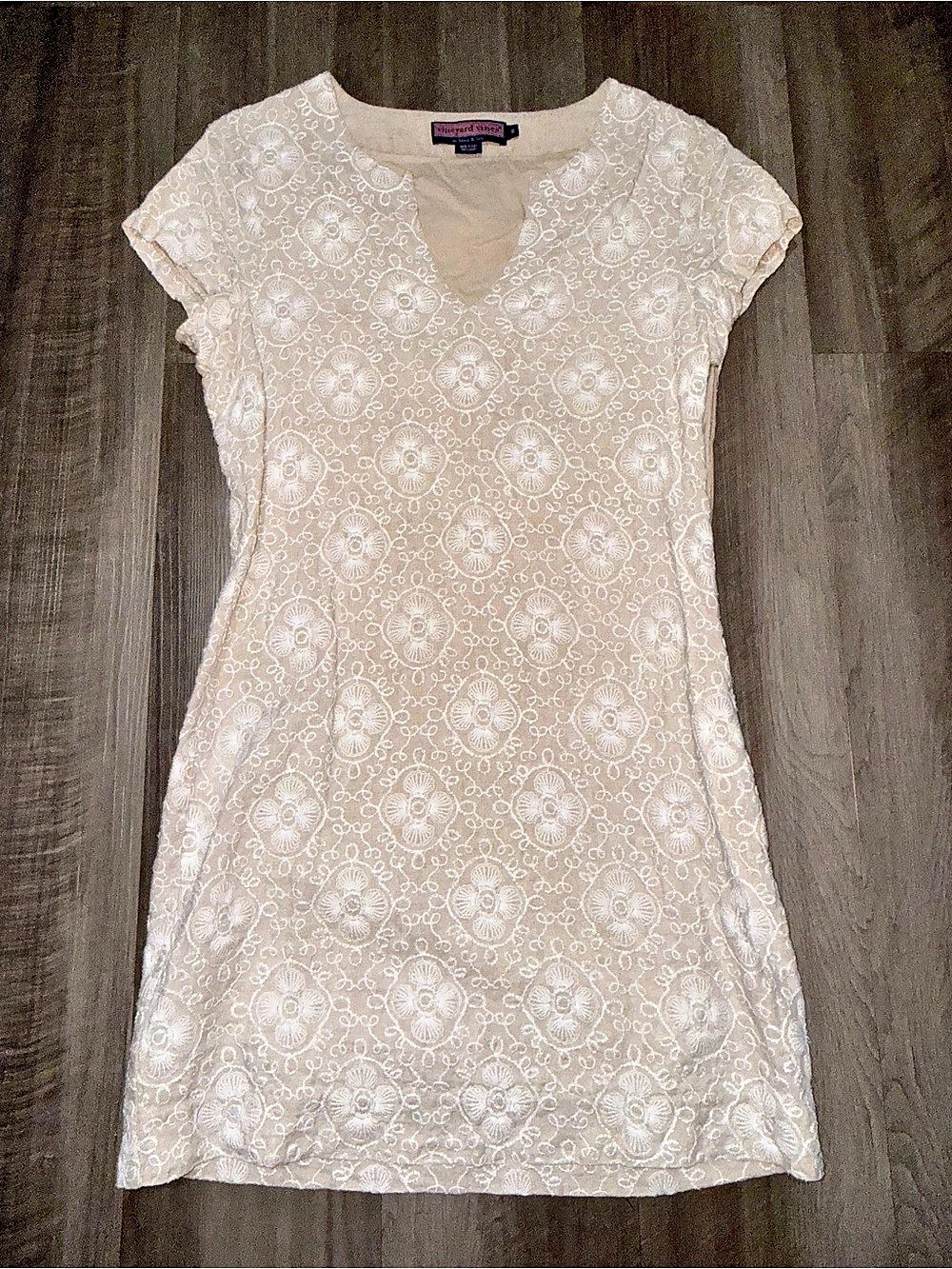 Vineyard vines Floral Mini Dress in Cream Like New